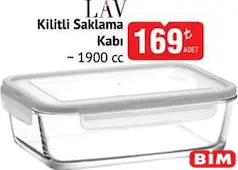 LAV KİLİTLİ SAKLAMA KABI 1900 CC